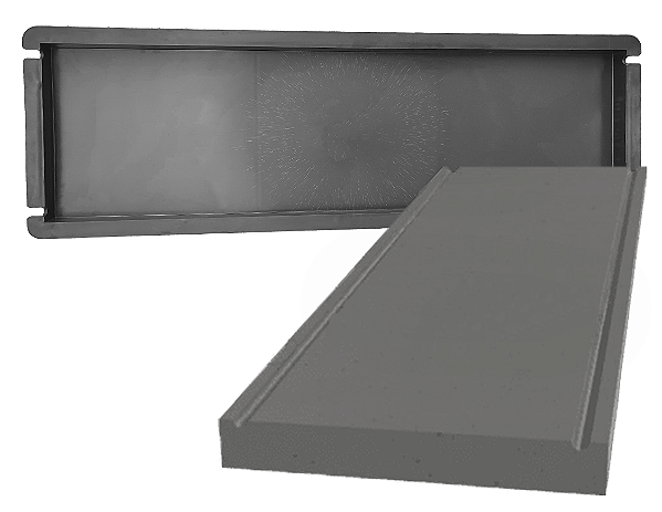 KIT C/ 10 UNIDADES, FORMA PLÁSTICA (R$ 70,11 UND) CAPA DE MURO RETA ABS 80,5X23X2,8cm