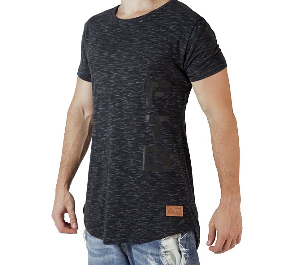 Camiseta Longline - BR FTB - Preta