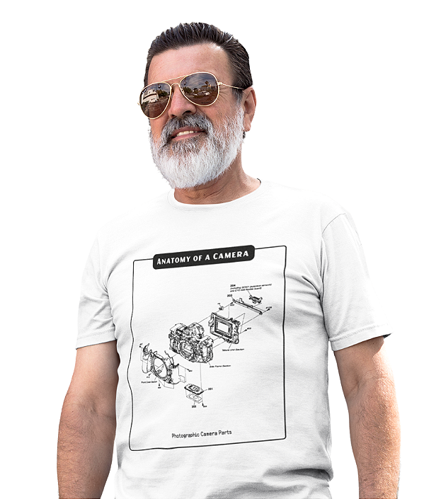 Camiseta Anatomia da Câmera