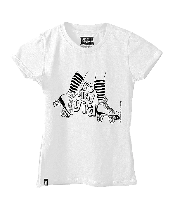 Camiseta Baby Look Nostalgia Patins