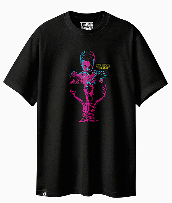 Camiseta Básica Stranger Things Mundo Invertido