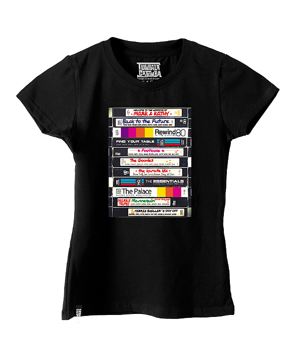 Camiseta Baby Look Fitas e Filmes