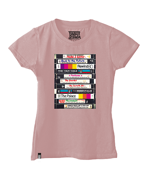 Camiseta Baby Look Fitas e Filmes