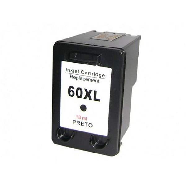 Cartucho Compatível com HP 60 XL 12,5 ml Preto Microjet