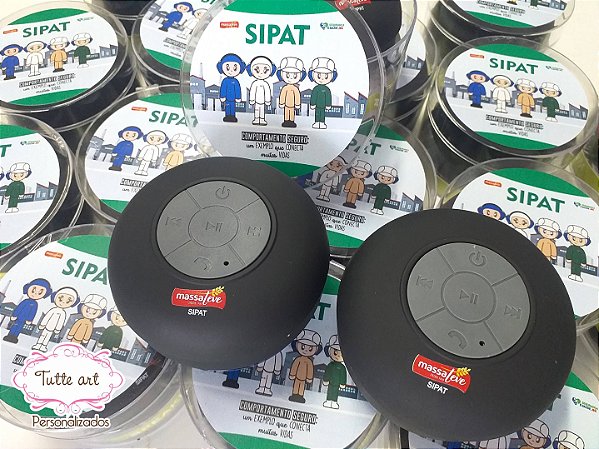 Caixinha de Som Personalizada + Adesivo - Min. 50 unidades