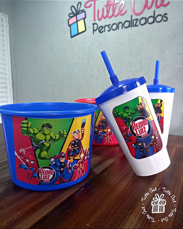 Kit Pipoca Balde 1,5 L + Copo shake *