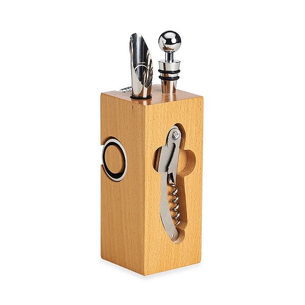 Kit Vinho 6 Peças em Bambu Personalizado
