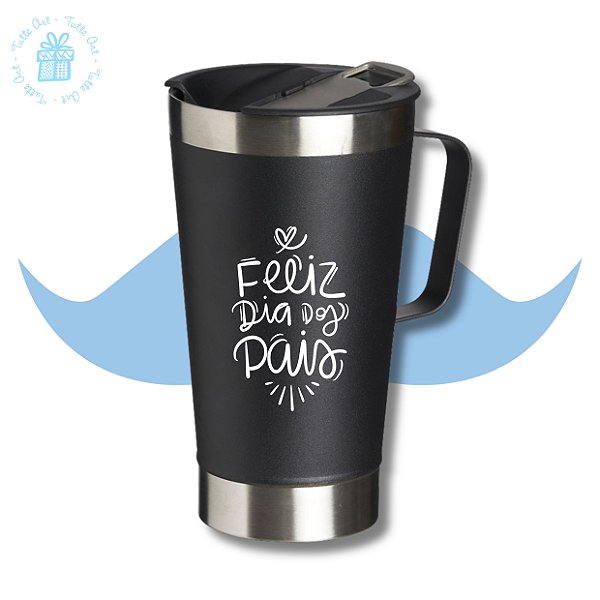 Caneca Térmica Inox com Abridor 500ml