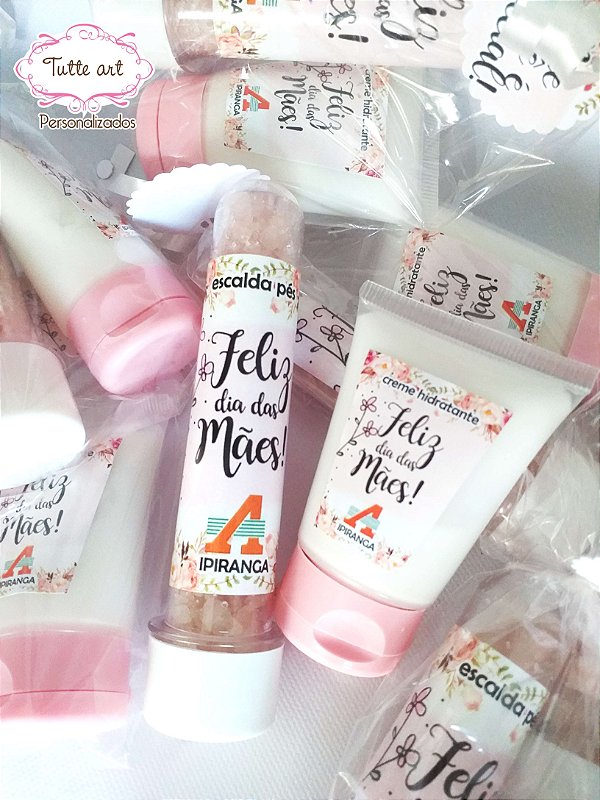Kit Escalda Pés e Hidratante Personalizados - Dia das Mães