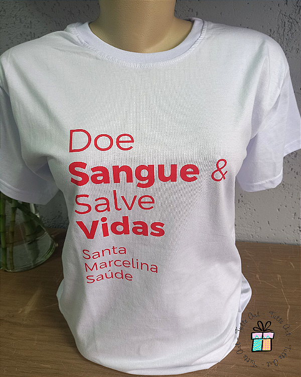 Camiseta de Algodão Personalizada - 50 unidades