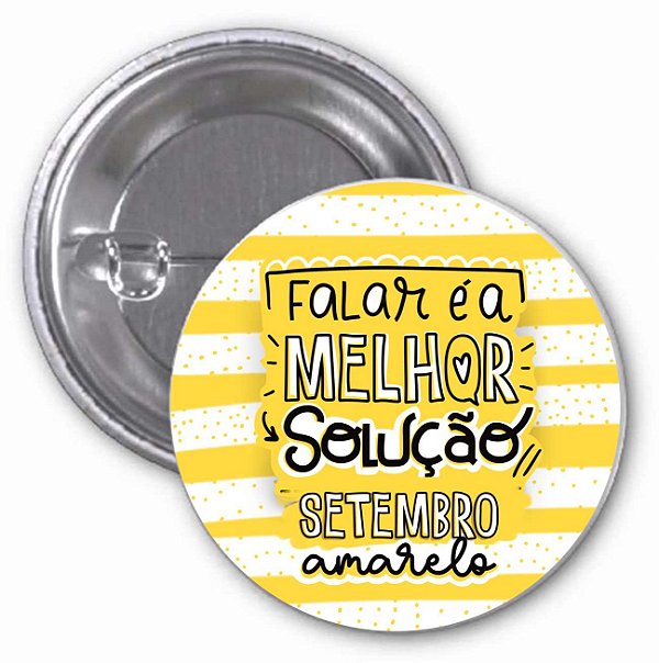 Botton Personalizado 3,8 cm - Setembro Amarelo