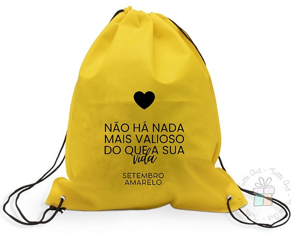 Mochila Saco Tnt - Setembro Amarelo