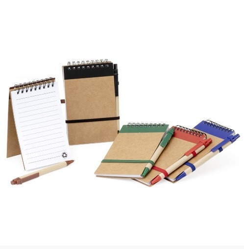 Bloco de Anotações Ecológico com Caneta
