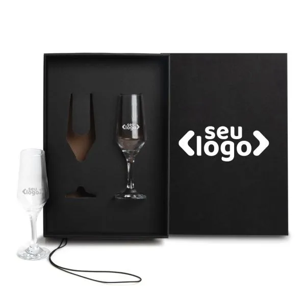 Jogo De Taças De Vidro P/ Champagne 190 Ml - 2 Pçs