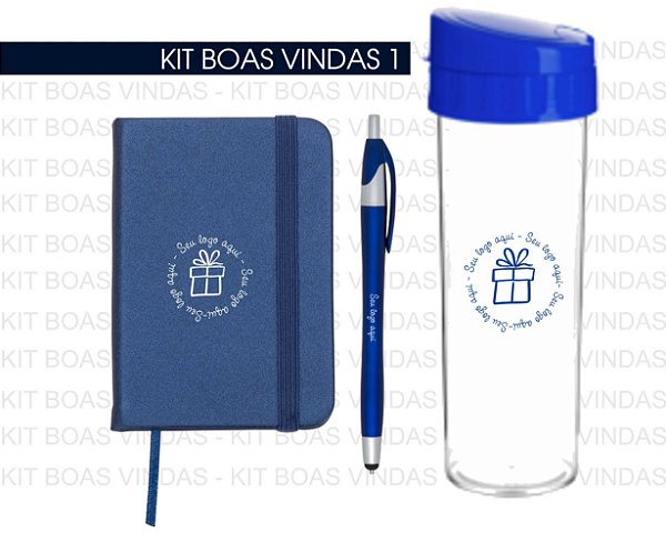 Kit 1 - Moleskine + Caneta Touch + Garrafa Acqua