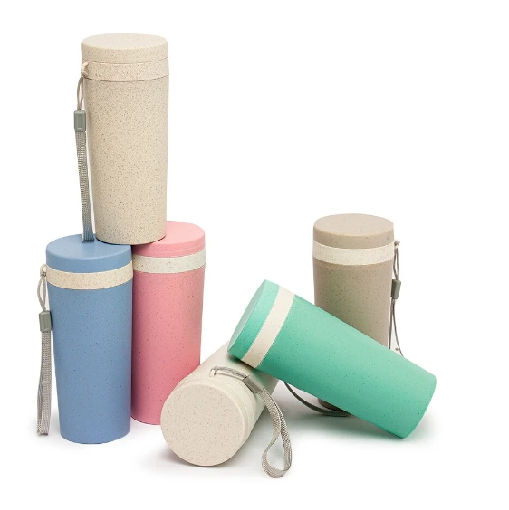 Copo Fibra de Bambu 350ml com Alça