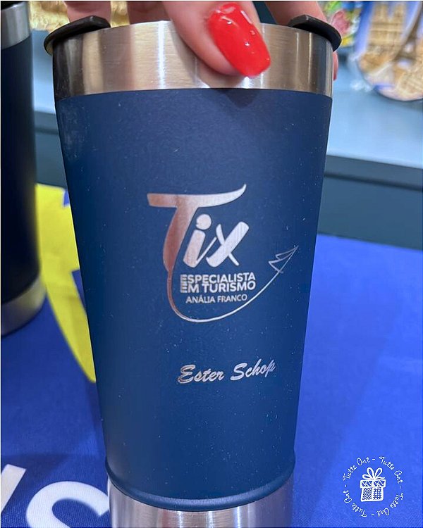 Copo Térmico com Abridor ( com nome individual)