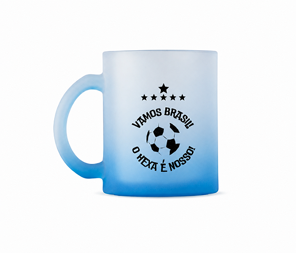 Caneca de Vidro Fosca Degradê 350ml