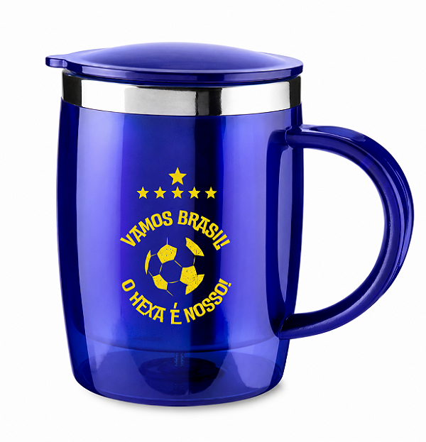 Caneca Plástica 400ml com Inox