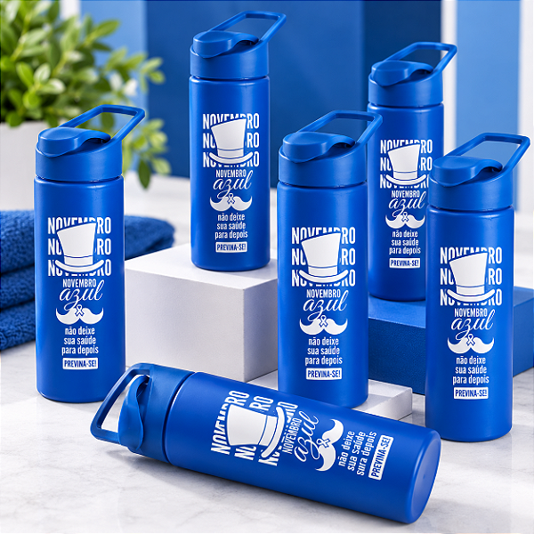 Squeeze Plástico Personalizado 550ml | Novembro Azul