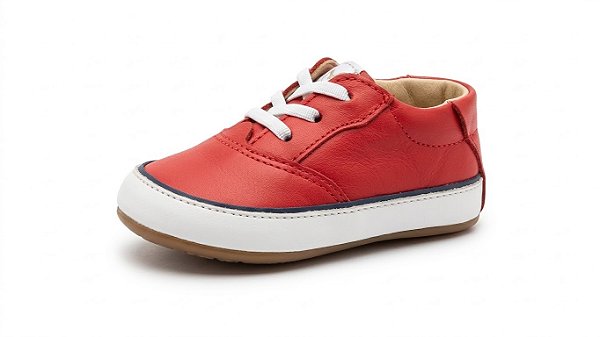 Tênis para Bebê em Couro Vermelho Nino Baby
