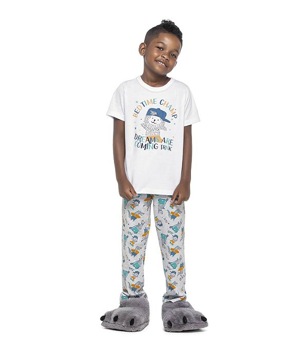 Pijama Infantil Masculino Manga Curta Estampa Dreams Trick Nick