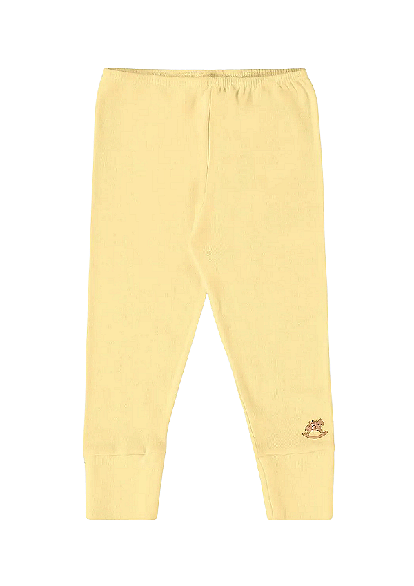 Calça para Bebê Up Baby em Suedine Amarelo