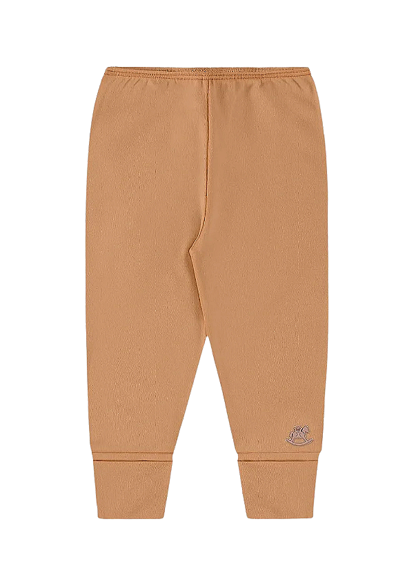 Calça para Bebê Unissex em Suedine Marrom Up Baby
