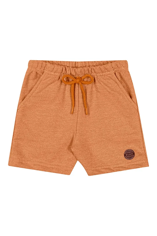 Bermuda Infantil para Menino em Moletinho Laranja Elian