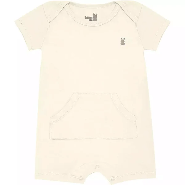Macaquinho Curto em Suedine Offwhite Kiko Baby