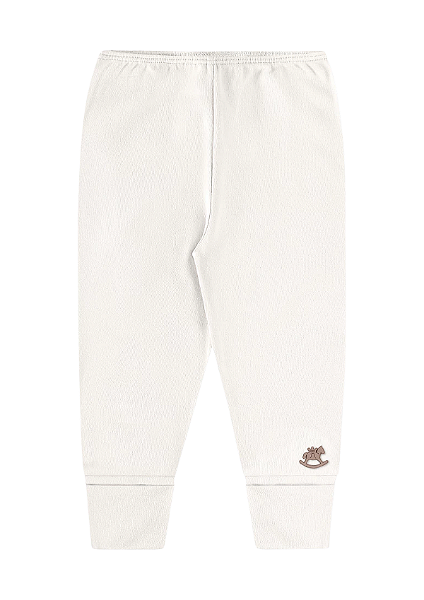 Calça em Suedine Offwhite para Bebê Up Baby