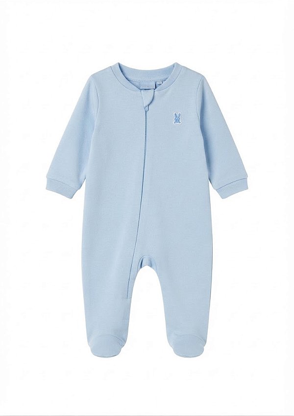 Macacão Longo com Zíper Azul Bebê Kiko Baby
