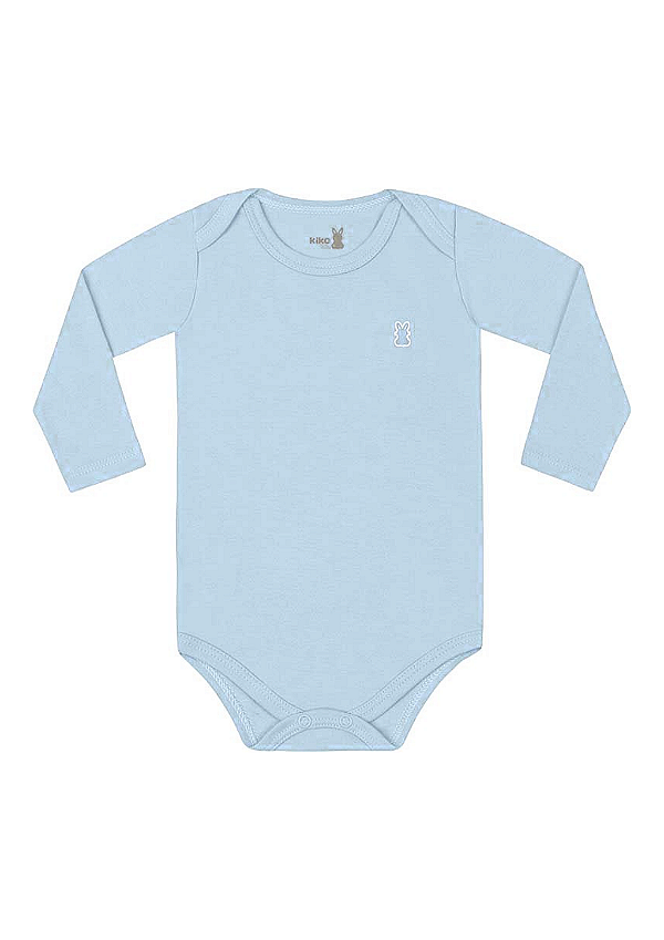 Body Manga Longa Azul Claro Kiko Baby