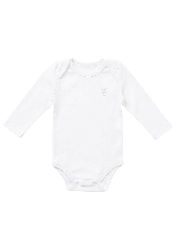 Body Manga Longa Branco Kiko Baby