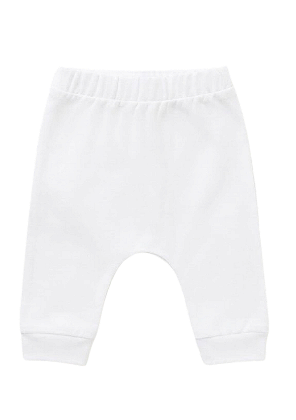 Calça para Bebê em Suedine Branca Kiko Baby