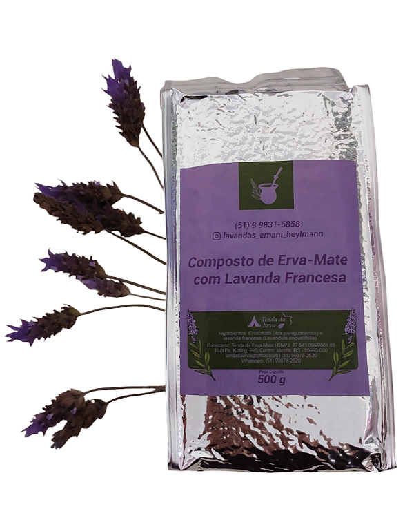 Composto de Erva Mate com Lavanda Francesa - 500 gr