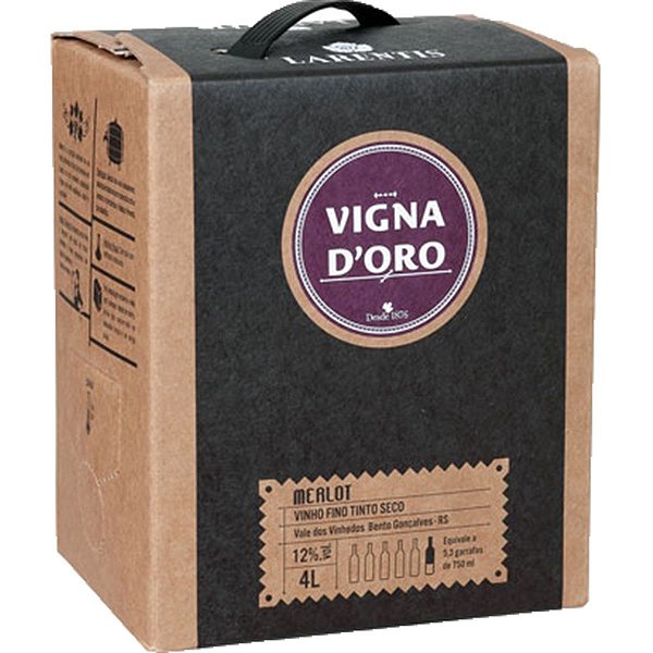 Vinho Larentis Vigna Doro Merlot Bag In Box 4 Litros