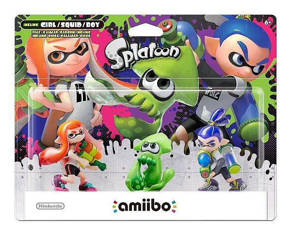 Amiibo Splatoon 3 Pack Inkling Girl, Boy E Squid