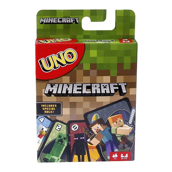 Jogo Cartas UNO Minecraft Inglês - Mattel