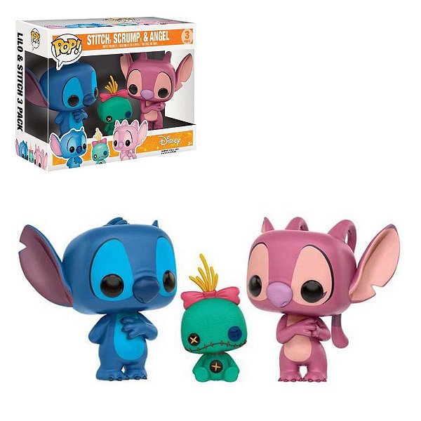 Funko Pop Lilo & Stitch 3 Pack Stitch, Scrump e Angel