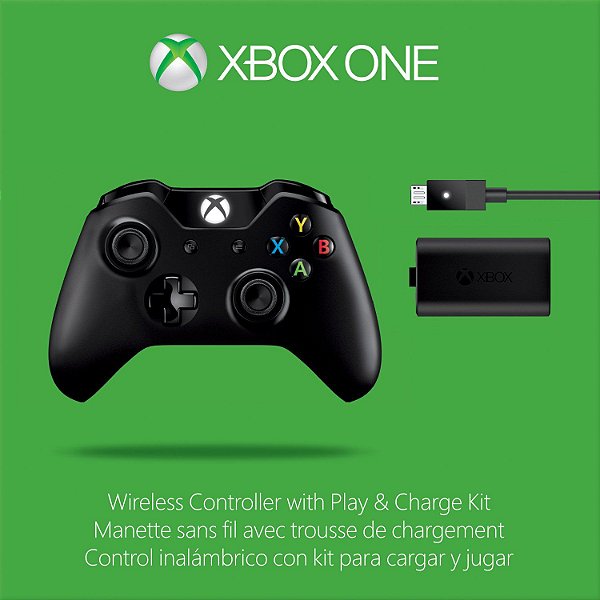 Controle Xbox One Wireless - Play And Charge Kit