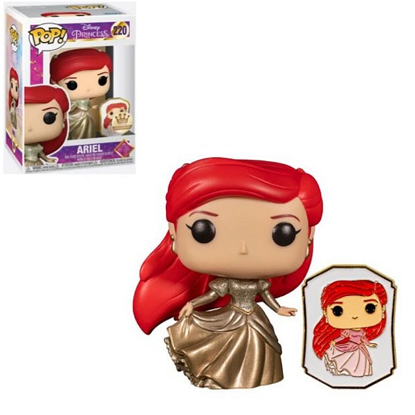 Funko Pop Disney Princess 220 Ariel (Gold) w/ Pin Exclusive