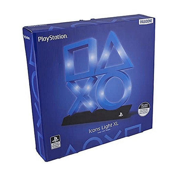 Luminária Playstation 5 Icons Light XL Extra Grande Azul - Paladone
