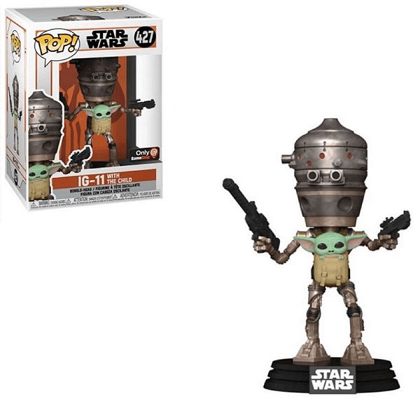 Funko Pop The Mandalorian 427 Ig-11 w/ The Child Grogu