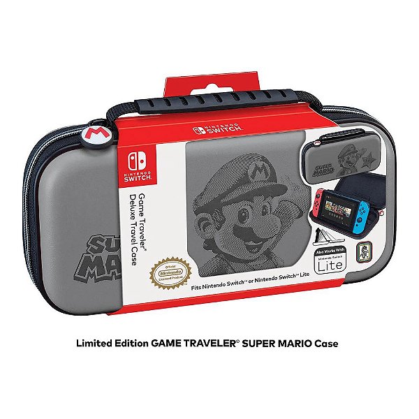 Deluxe Game Traveler Case Super Mario Switch e Switch Lite