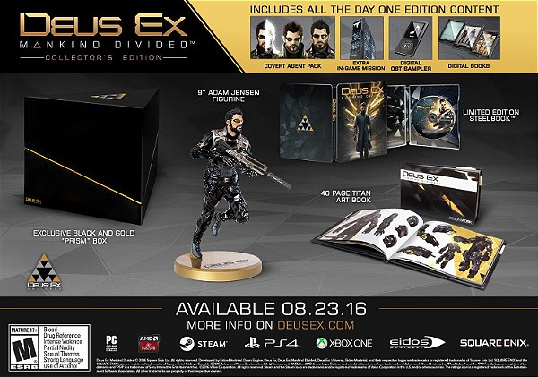 Jogo Deus Ex: Mankind Divided Collectors Edition - Playstation 4 - Square Enix