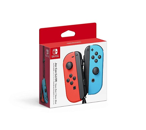 Nintendo Joy-Con (L/R) Neon Red/Neon Blue Vermelho e Azul - Switch