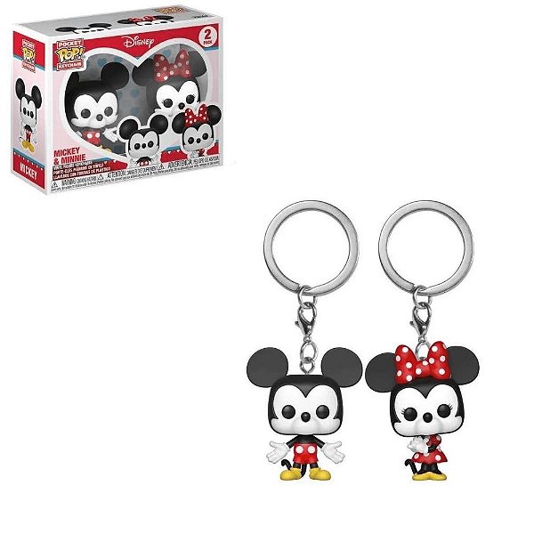 Chaveiros Funko Pocket Disney Mickey & Minnie Kit 2 Pack