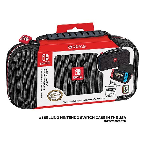 Deluxe Game Travel Case All Black p/ OLED, Lite e Switch