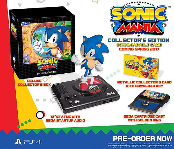 Jogo Sonic Mania Collector's Edition - Playstation 4 - Sega